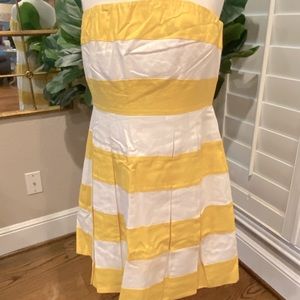 Yellow/Off White Strip Dress